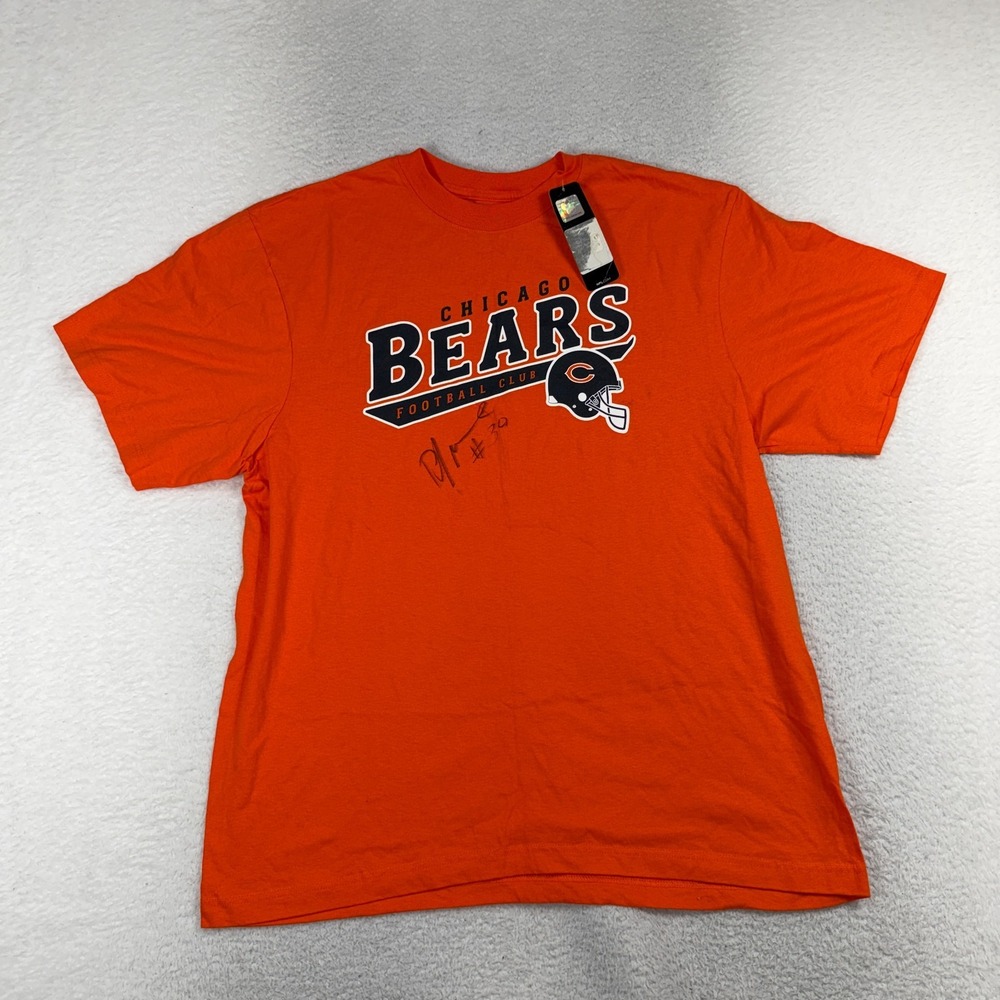 Reebok Chicago Bears Demontre Hurst Signed Vintage Shirt Men XL Orange NFL NWT